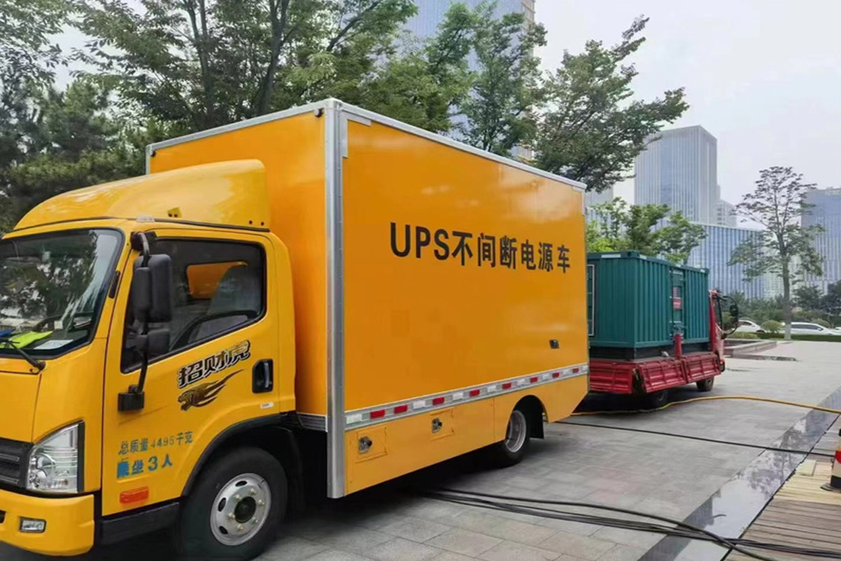 商洛发电机租赁施工现场