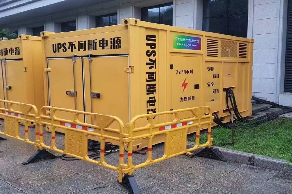 商洛发电机租赁施工现场