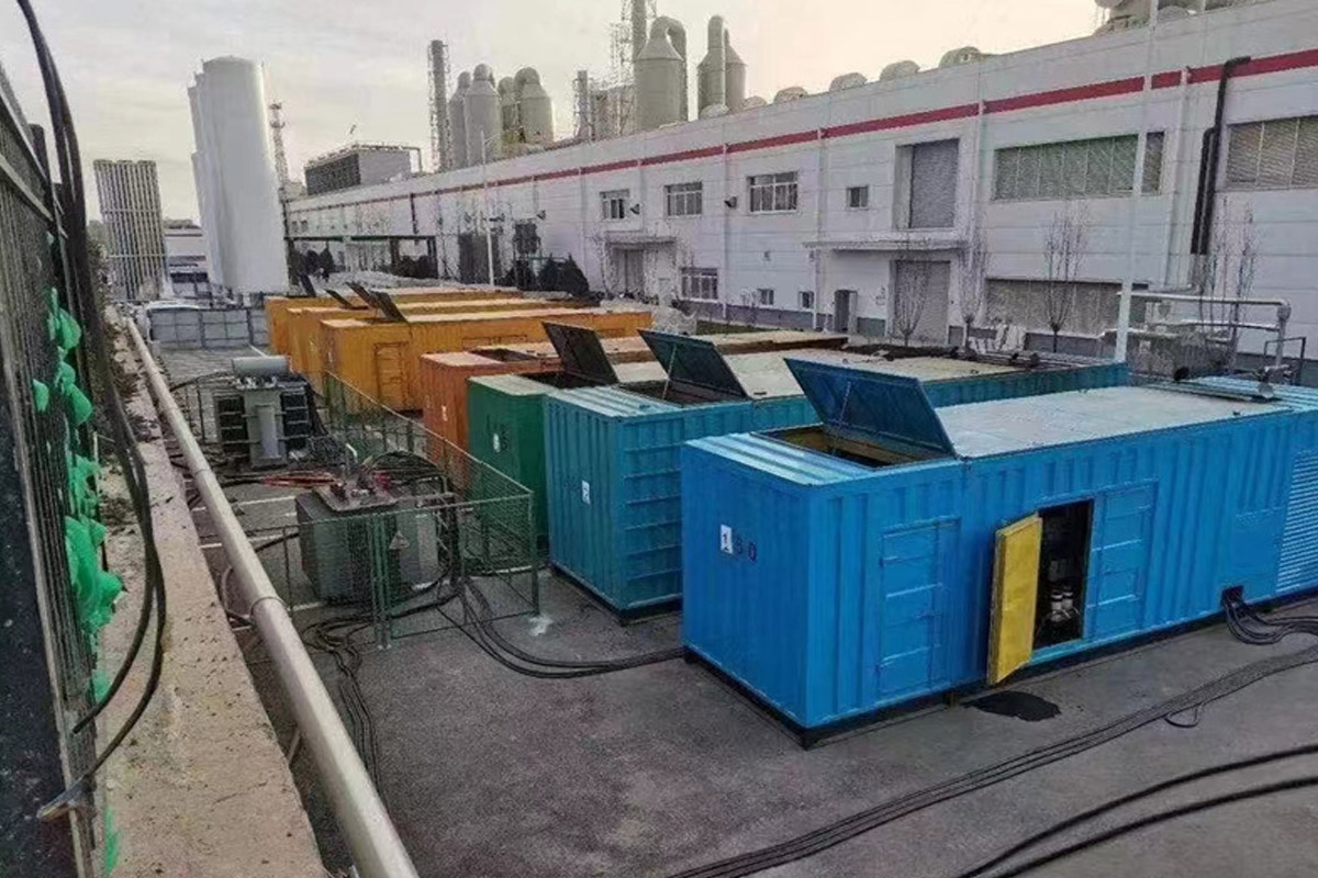 商洛发电机租赁施工现场
